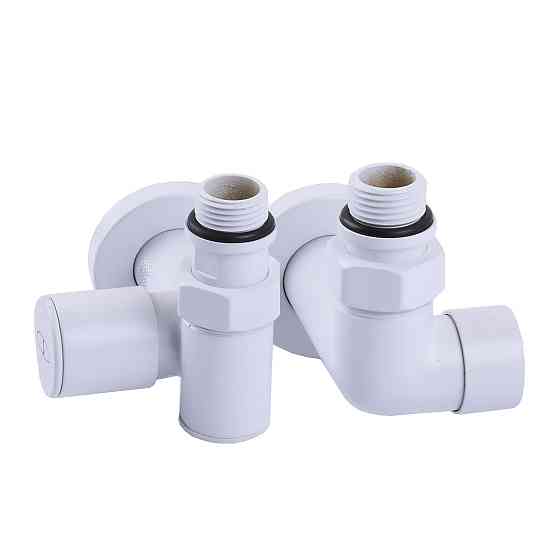 !Набір Кран вентильний кутовий з американкою SOLOMON LUX 1/2″ WHITE 7777_TEN (1уп.) Луцк