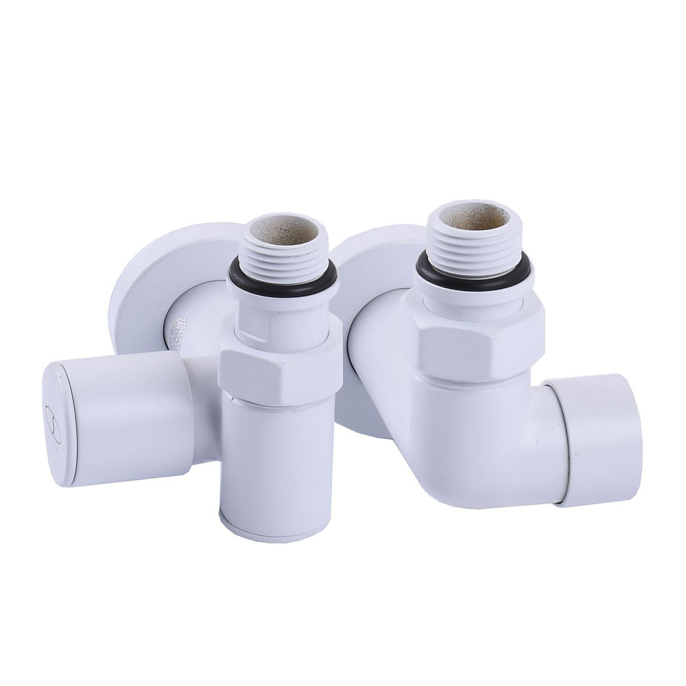 !Набір Кран вентильний кутовий з американкою SOLOMON LUX 1/2″ WHITE 7777_TEN (1уп.) Луцк - изображение 3