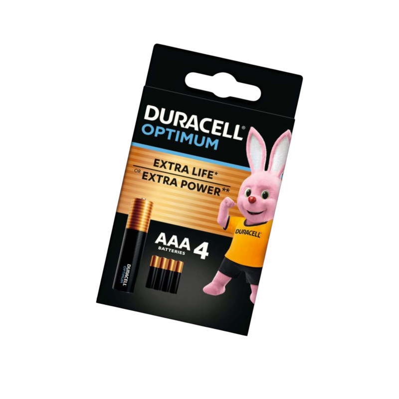 Батарейка AAА лужна 1.5V мініпальчик Duracell Optimum Alkaline 4шт картон Бельгія Мукачево - фото 1