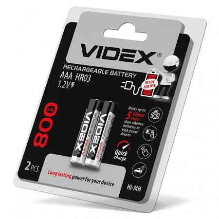 Акумулятор VIDEX HR03 AAA Ni-MH 800mAh 1.2V 1 шт. Дніпро