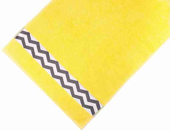 Рушник махровий Ideal Textile з бордюром 50*90 см жовтий Чернівці