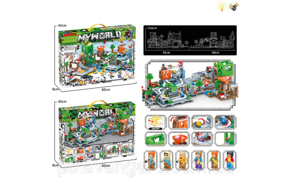 Конструктор Minecraft велика шахта Крипера 1019 деталей з кульками та LED LLB1105 Хмельницький - фото 5