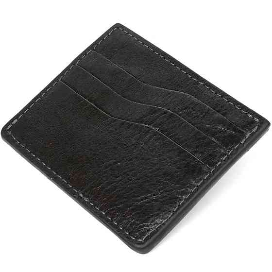 Кожаный картхолдер GRANDE PELLE 11500 Черный Киев