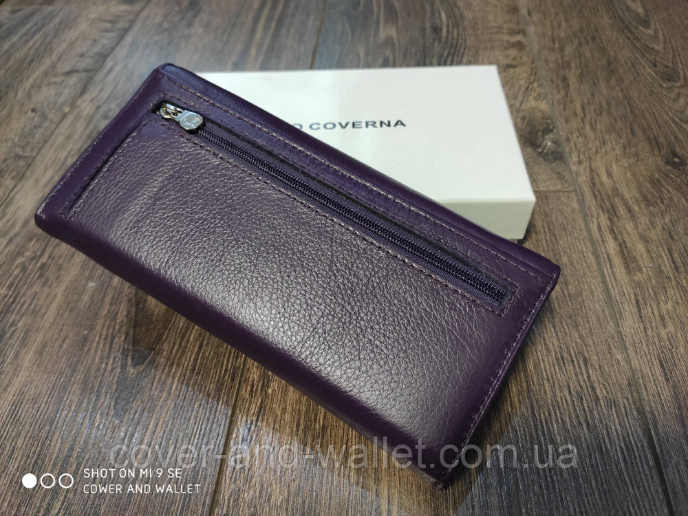 Женский кожаный кошелек на магнитной фиксации пудрового цвета Marco Coverna Фиолетовый Киев - изображение 4