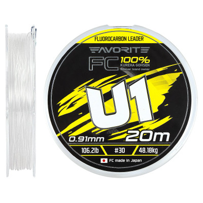 Флюорокарбон Favorite U1 FC 20m 30/0.91mm 106.2lb/48.18kg (1693.12.04) Вінниця - фото 1