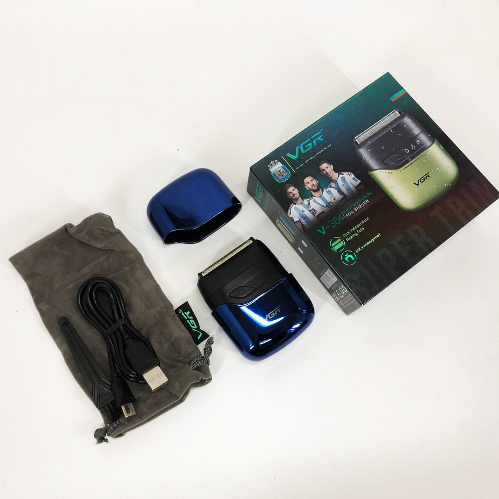Компактна електробритва чоловіча VGR V-364, Портативна електробритва для бороди, Бритви акумуляторні CG-50 Львів - фото 2