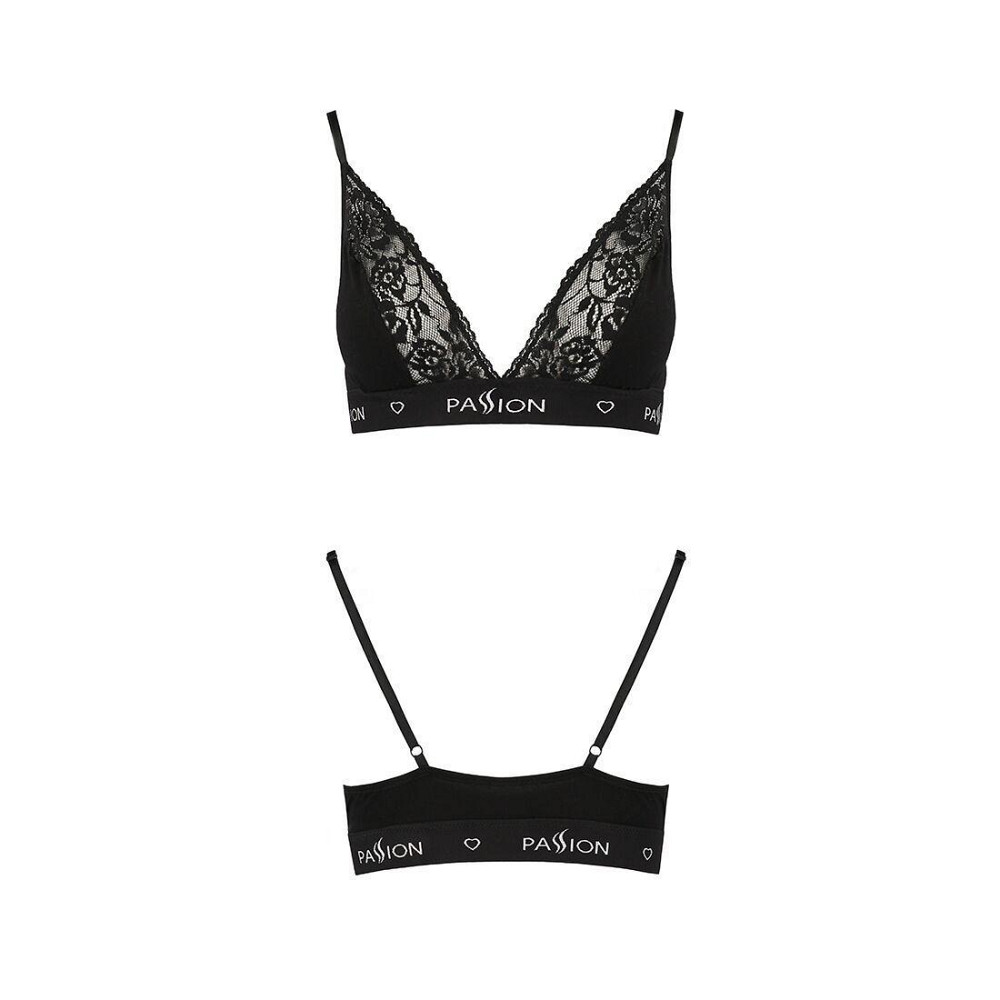 Еластичний топ з мереживом Passion PS001 TOP S, black Sex Aura Київ - фото 5
