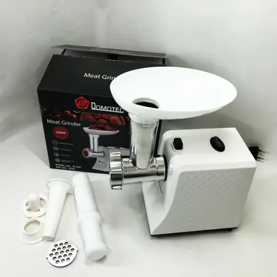 Мясорубка электрическая domotec r3391 2000w, мощная компактная мясорубка для дома, мясорубка 3 в 1 Коломыя