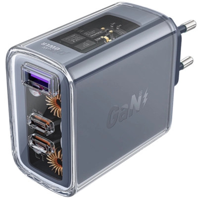 Зарядное устройство Acefast 3xUSB 65W (2xUSB-C+USB-A) Gan A45 Fast Charger Mountain mist (6974316282099) Винница - изображение 2