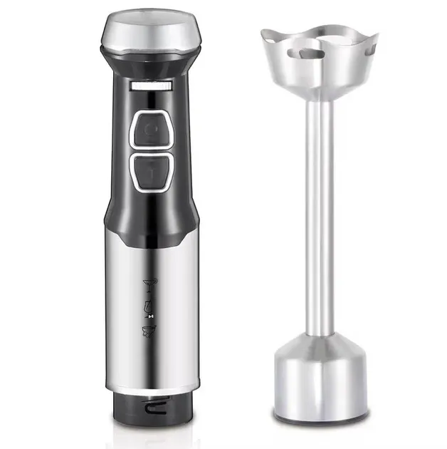 Блендер занурювальний Domotec/RAF R-365 900Вт, 4 леза, турборежим, нержавіюча сталь, сірий Одеса - фото 2