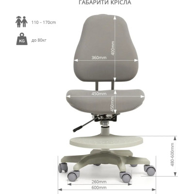 Дитяче крісло Cubby Paeonia Grey Вінниця - фото 8