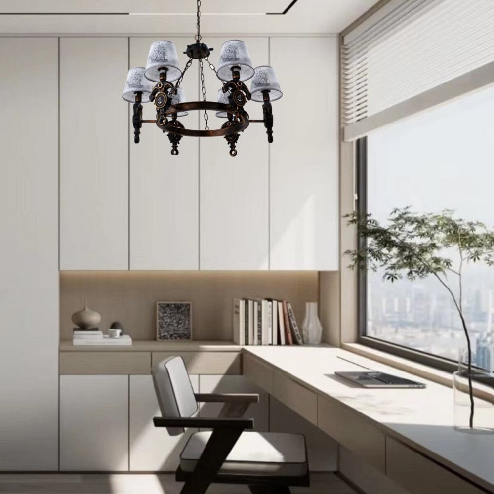 Люстра Класична Sirius YG 18233-6P на 6 плафонів Коломия - фото 2