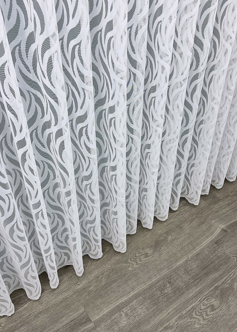 Тюль жакард колір білий 1976т Київ - фото 7
