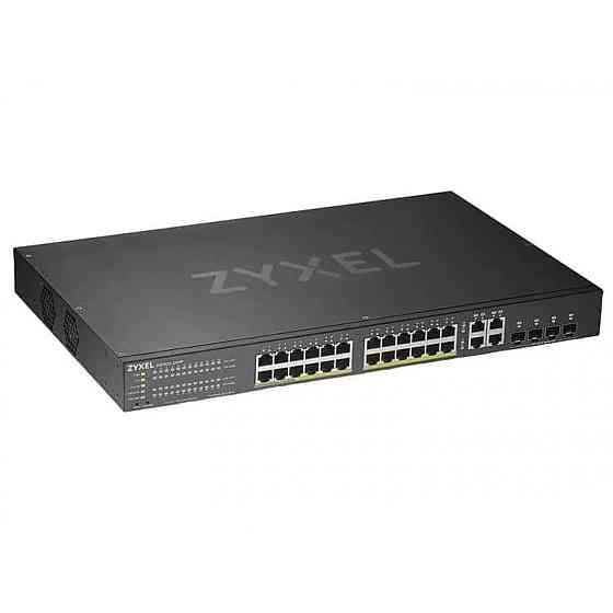 Комутатор ZYXEL GS1920-24HPv2 (GS192024HPV2-EU0101F) (24xGE PoE, 4xGE/SFP, Smart, NebulaFlex, Max PoE 375W) Харків
