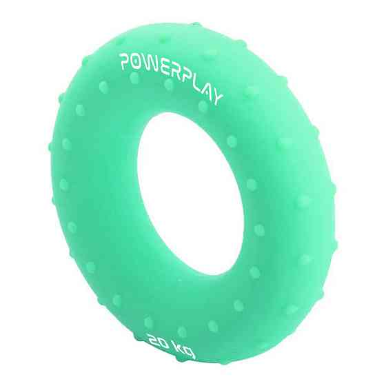 Еспандер кистьовий силіконовий PowerPlay PP-4338 Hand Grip Medium 20 кг. Зелений Кам'янське