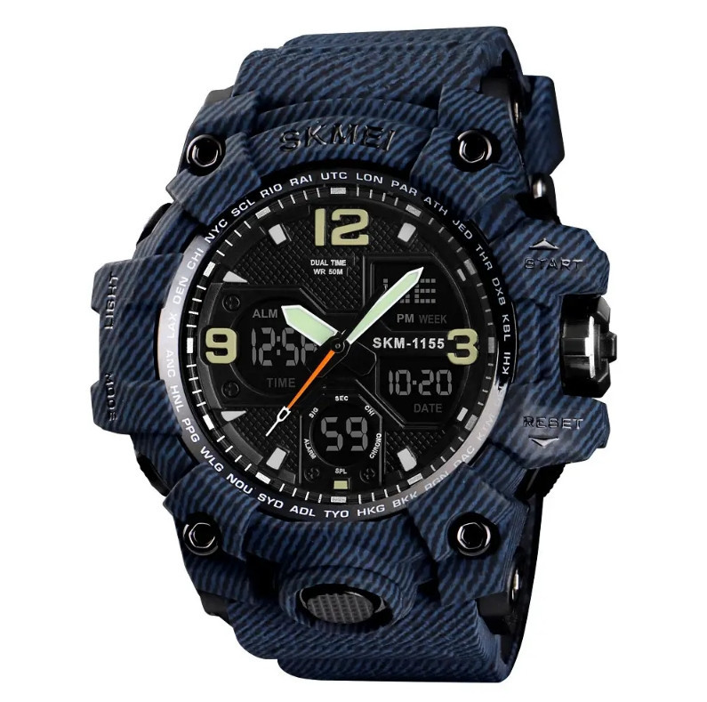 Мужские наручные часы Skmei Hamlet 1155 Синий джинс Винница - изображение 1