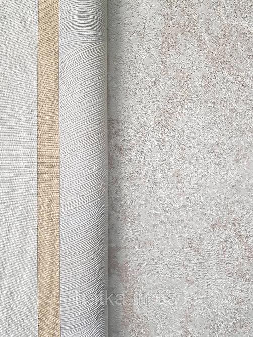 Шпалери вінілові на флізелін Erismann Casual Chic 1.06х10 лофт під штукатурку під бетон білі з бежеви 10273-14 Київ - фото 2