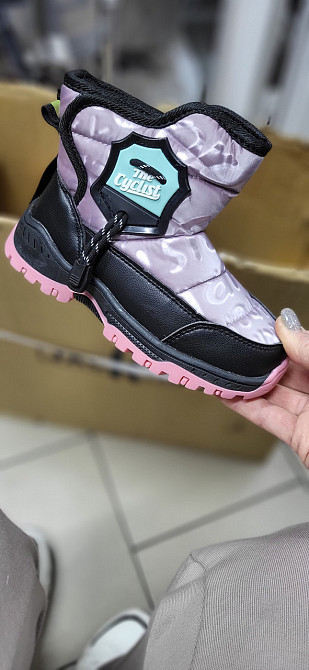 Детские зимние дутики термо сиреневые для девочек 27,28,29,30,31 Николаев - изображение 3