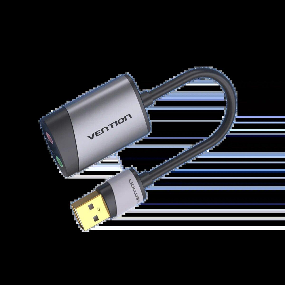 Адаптер Vention USB External Sound Card 0.15M Gray Metal Type CDKHB Одеса - фото 2