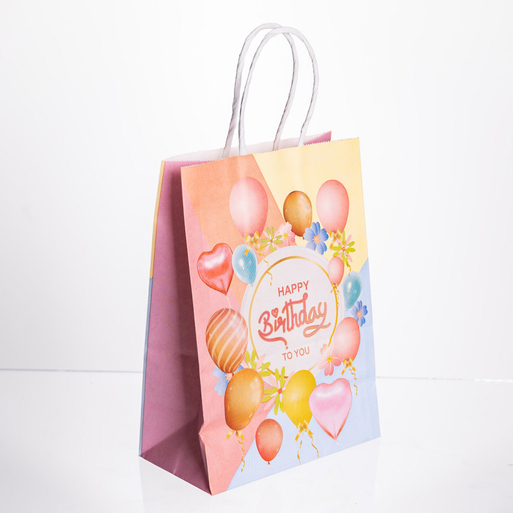 Yiwu Набір подарункових пакетів з паперу 12 (шт.) Happy Birthday картонні гарні пакети для пода Коломия - фото 3
