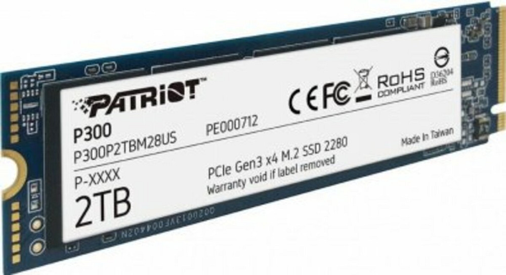 SSD M.2 Patriot P300 2TB NVMe 2280 PCIe 3.0x4 3D NAND TLC Київ - фото 1
