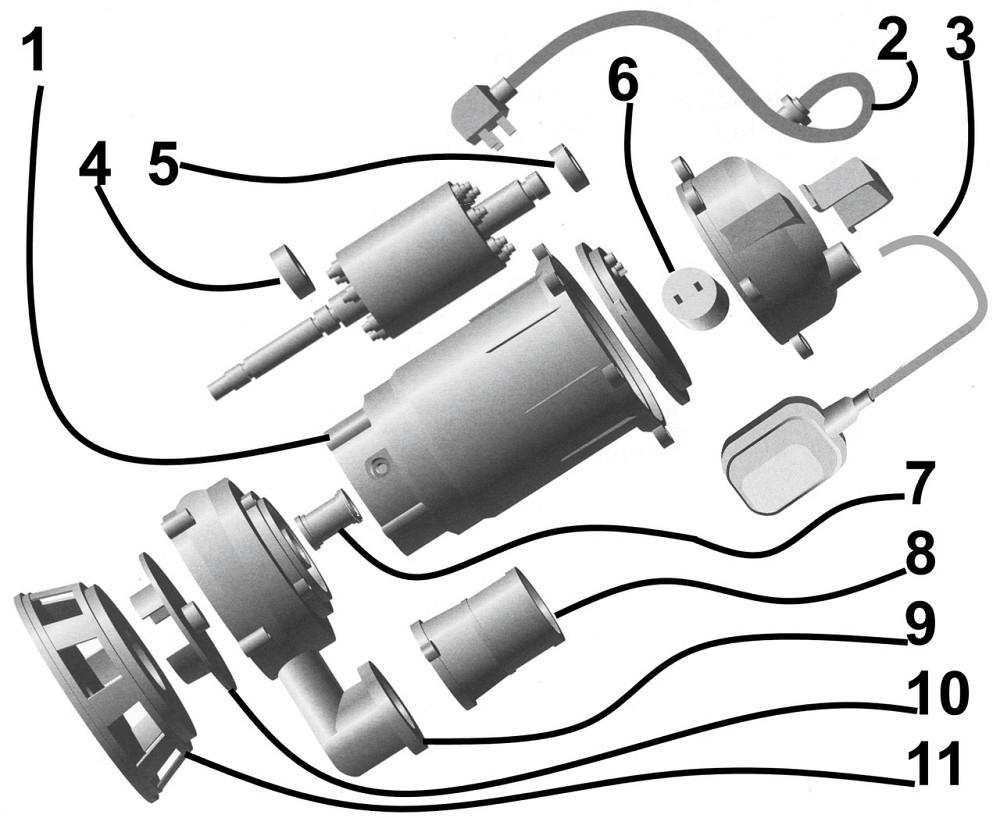 Насос фекальний Optima WQD15-15 1,5кВт (000008690) Київ - фото 5