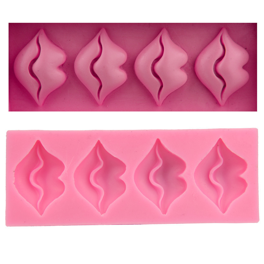 Молд силиконовый Губы 125 на 50 мм розовый Киев - изображение 5