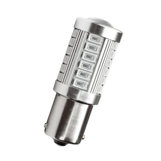 LED лампа 1156 BA15S P21W для авто з 33 SMD 5630 червоного світіння в стоп-сигнал і габаритні вогні Київ