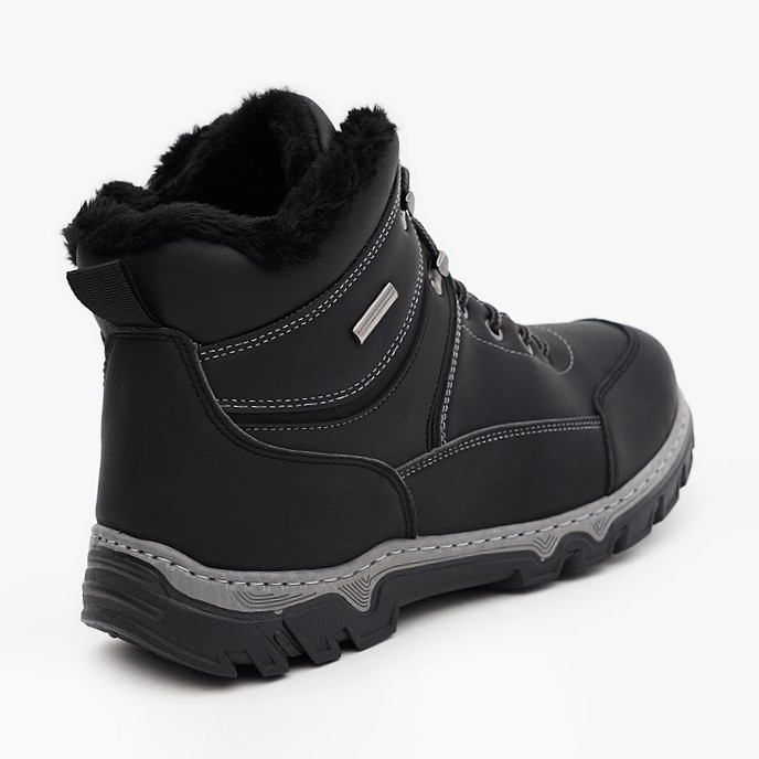 Черевики Зимові Чоловічі Кросівки на хутрі Чорні Зима Хух (розміри: 40,41,42,43,44,45) Відео Огляд — 502 Дніпро - фото 10