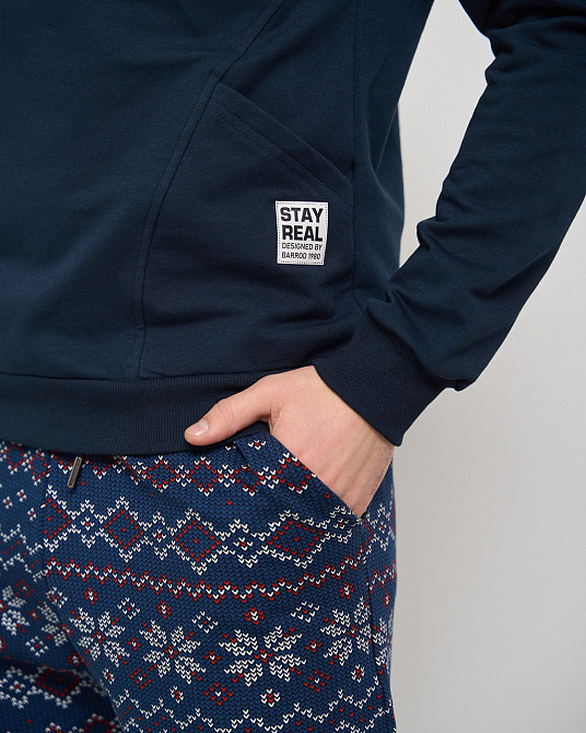 Чоловіча тепла піжама — Байка — штани в орнамент — Family look для пари Tom John 93430 XXL Київ - фото 4