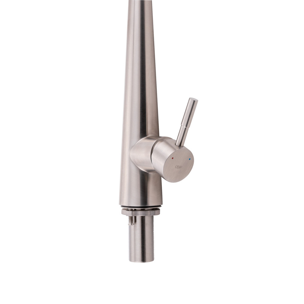 Змішувач для кухні Qtap Evicka з висувним виливом QTEVI91103UN Brushed Nickel PVD Київ - фото 5