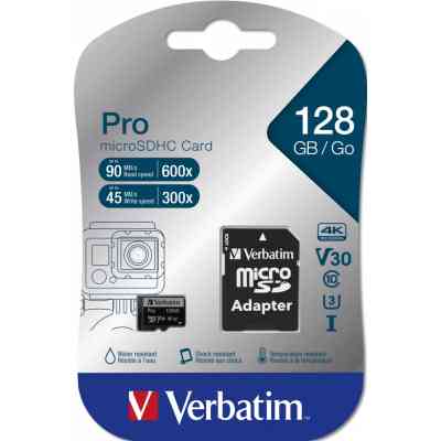Карта памяти Verbatim 128GB microSDXC class 10 UHS-III PRO (47044) Винница
