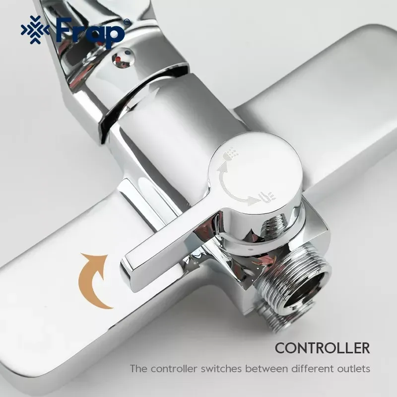 Смеситель для ванны с душевым гарнитуром Frap F2261 хром Киев - изображение 6