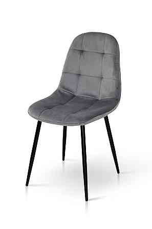 Стілець Квест, чорний/велюр сірий Київ