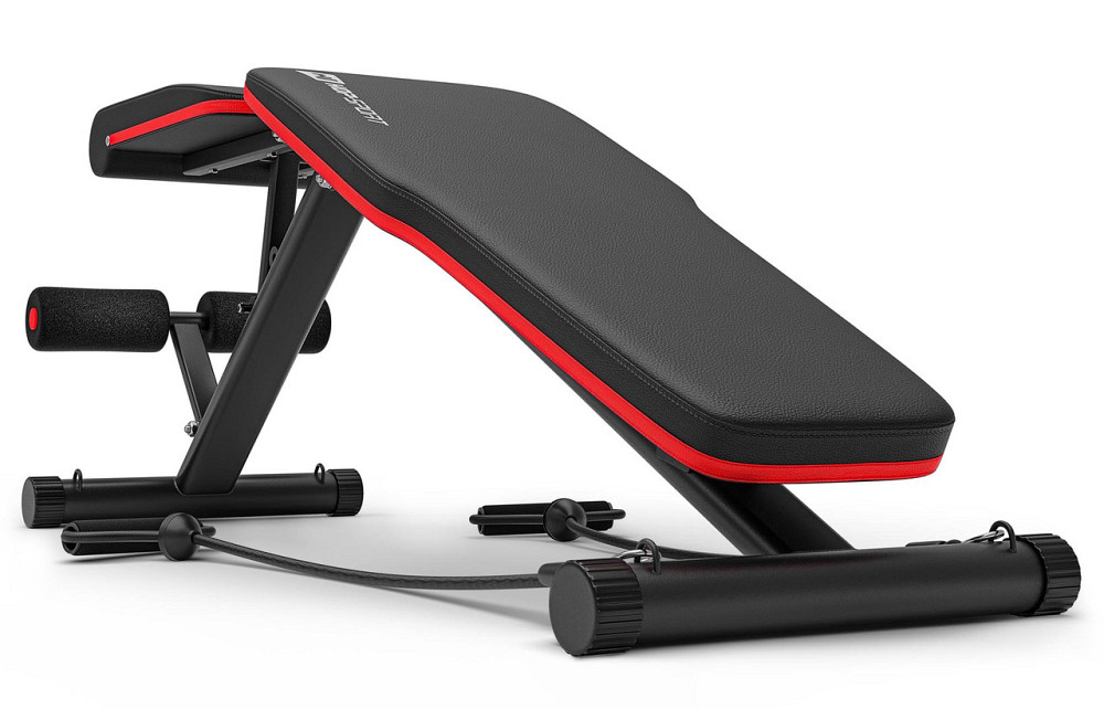 Тренировочная скамья для дома и спортзала регулируемая с эспандерами Спортивная скамья для тренировок HS-2030 Киев - изображение 4