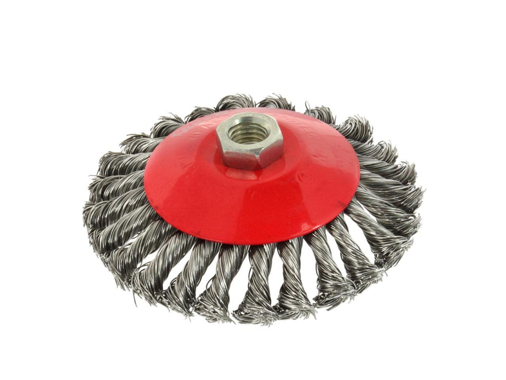 КШМ Щітка дротяна "GEKO" радіальна зі стальних сплетених дротиків 125мм Київ - фото 1