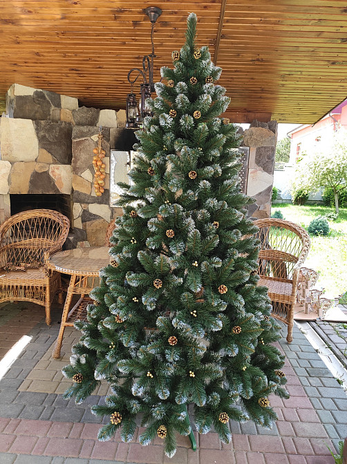 Елка искусственная новогодняя «Кармен золото» с шишками и жемчугом 1.5 / 1.8 / 2 / 2.2 м 2.2 Киев - изображение 6
