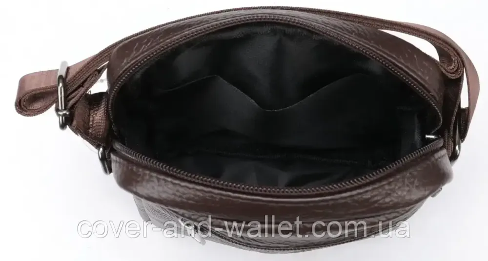 Компактная мужская сумка на плечо из натуральной кожи VIntage Черный Киев - изображение 7