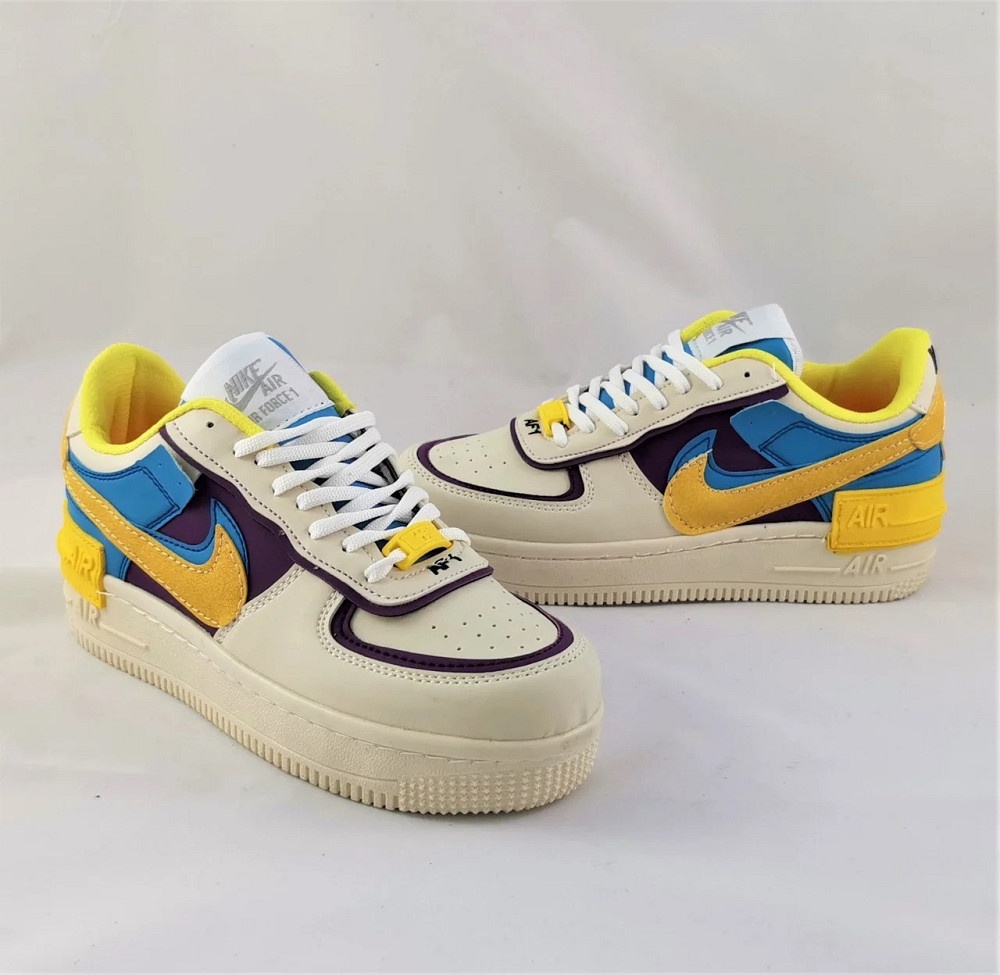 Кроссовки Nike Force Белые Женские Найк Разноцветные Форсы Shadow (размеры: 37,39) Видео Обзор Днепр - изображение 7