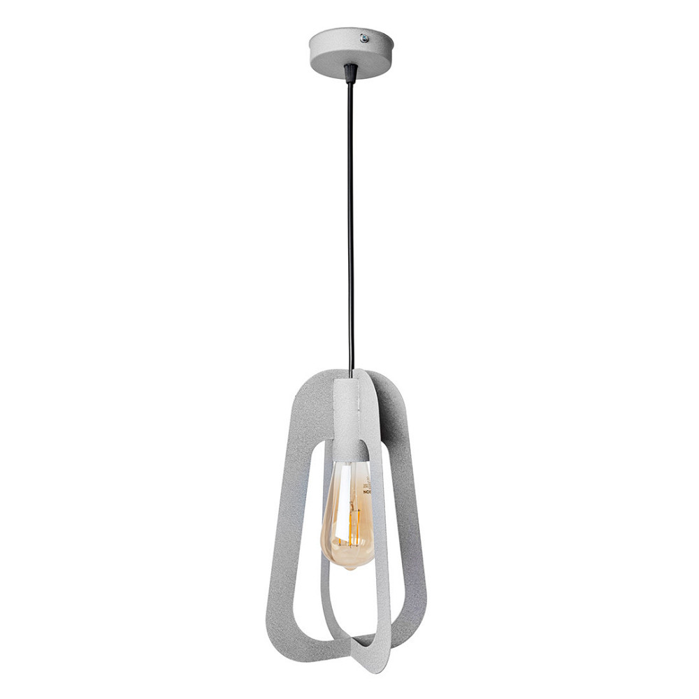 Світильник підвісний MSK Electric Catania в стилі лофт під лампу Е27 MR 3019 GR сірий муар Київ - фото 1