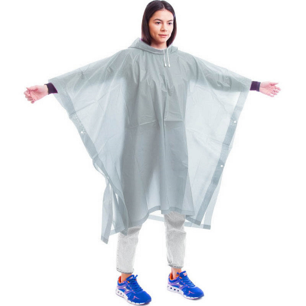 Плащ-дощовик пончо EVA на кнопках прозорий Київ - фото 2