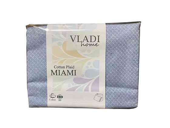 Плед 140*200 MIAMI Megan бел-сер-голубн ТМ VLADI Киев