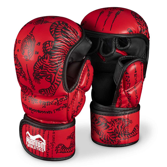 Рукавиці для ММА Phantom Muay Thai Red S/M (капа у подарунок) Кам'янське - фото 2