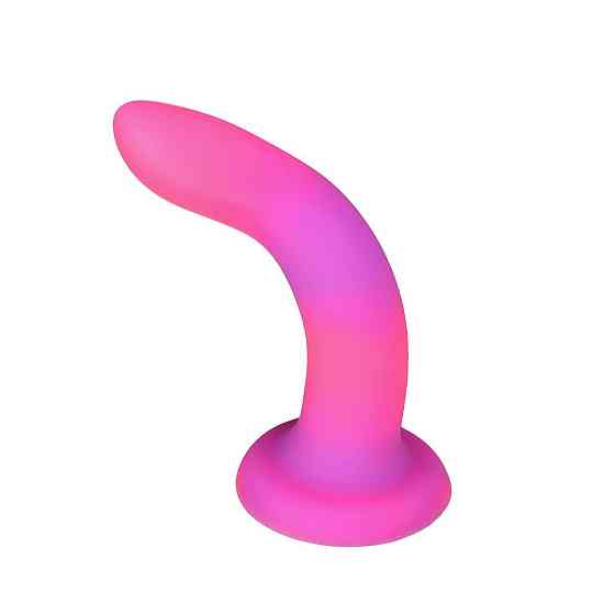 Светящийся в темноте фаллоимитатор ADDICTION Rave 8″ Glow in the Dark Dildo Pink Purple, 20,3 см Sex Aura Киев