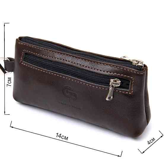 Шкіряна ключниця GRANDE PELLE 11381 Коричневий Київ