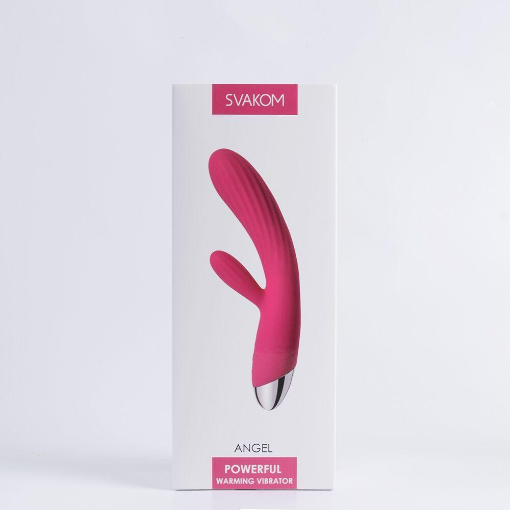 Інтелектуальний вібратор-кролик із підігрівом Svakom Angel Plum Red Sex Aura Київ - фото 7