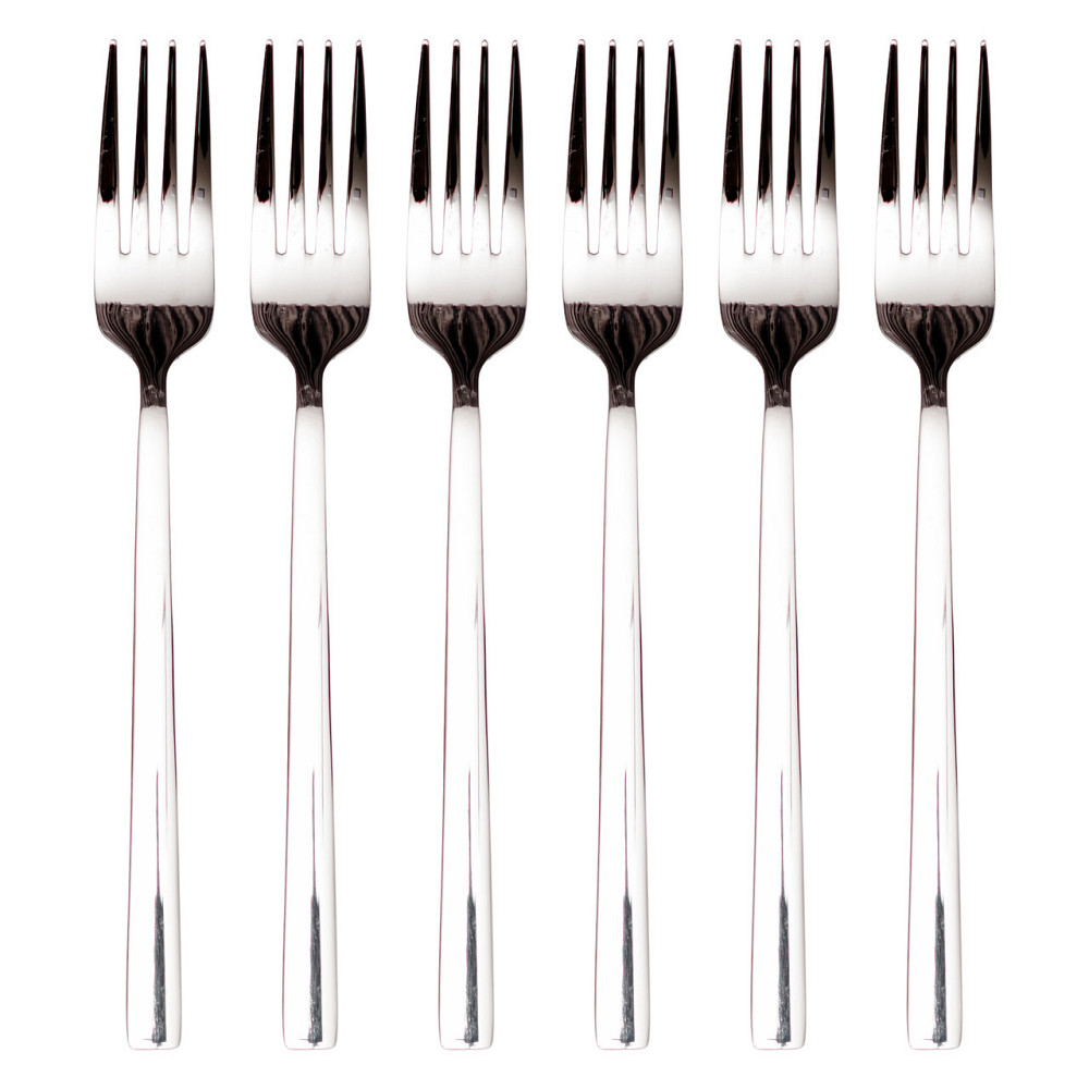 Набір столових виделок 6 штук з нержавіючої сталі 20.5 (см) Срібло HP-8-23 Київ - фото 2