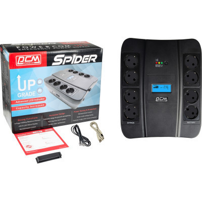 Источник бесперебойного питания Powercom SPD-1100U LCD, 605W (SPD-1100U.LCD) Вінниця - фото 6