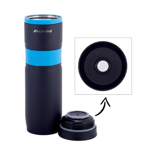 Термочашка 900мл з TPR вставкою нержавіюча сталь (мікс) KAMILLE 2068 Житомир - фото 10