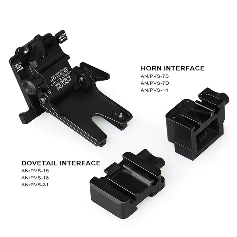 Крепление для NVG c Horn и Dovetail интерфейсами для PVS-7/14/15/18/21/31 Norotos CL24-0237 (Черный) Винница - изображение 7
